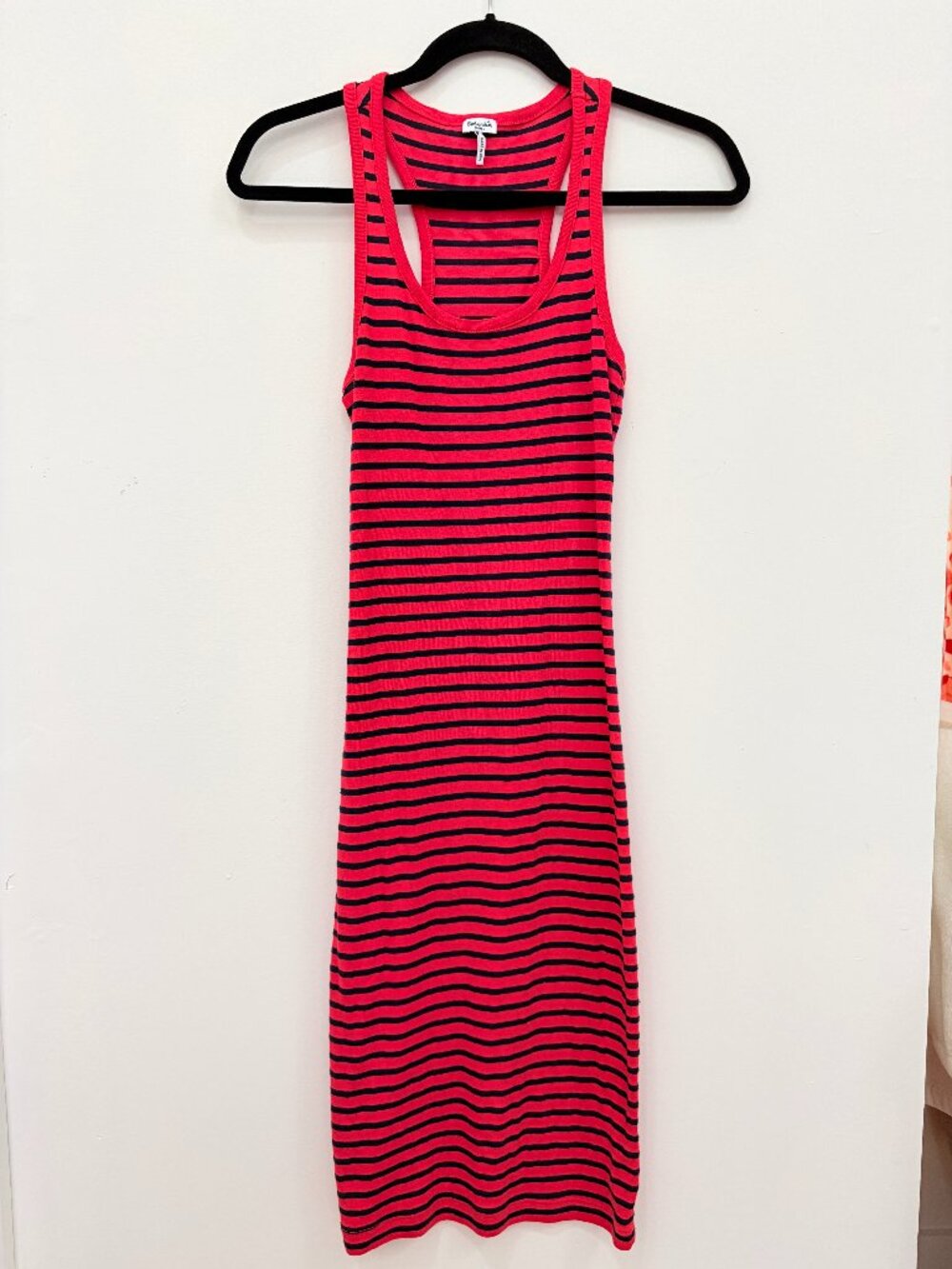 2010s Splendid Red and Navy Striped Maxi Dress